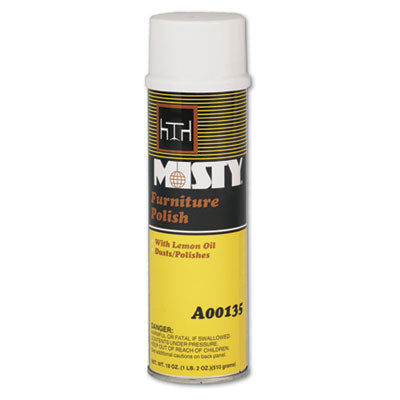 Misty® Furniture Polish w/ Lemon Oil (20 oz Aerosol Cans) - Case of 12