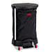 Step-On Linen Hamper Bag, 13 3/8w X 19 7/8d X 29 1/4h, Pvc-Lined Nylon, Black