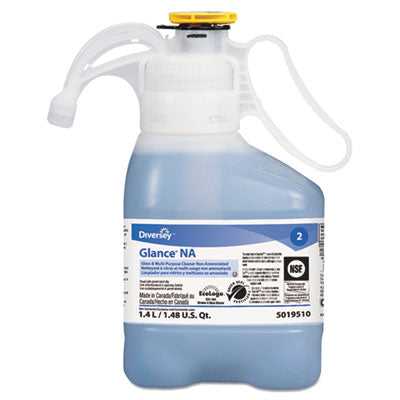 Glance Na Glass & Surface Cleaner Non-Ammoniated, 1400ml Bottle, 2/carton