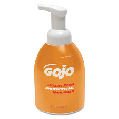 GOJO® Orange Blossom Luxury Foam Antibacterial Handwash (18 oz. Pump Bottles) - Case of 4