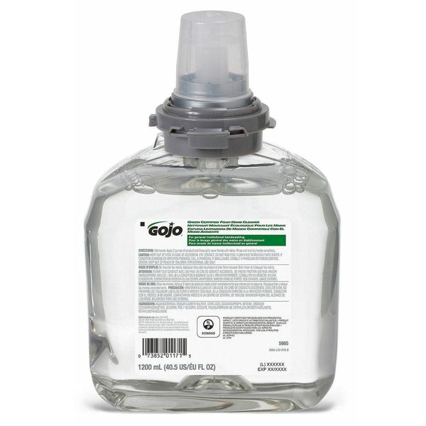 GOJO Fmx Green Seal Foam Handwash Dispenser Refill, Unscented, 1,250 Ml - Mfr Part# 5165-03 GOJO Fmx Green Seal Foam Handwash Dispenser Refill, Unscented, 1,250 Ml - Mfr Part# 5165-03