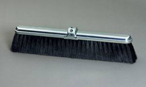 Milwaukee Dustless 18" Janitorial Industrial Push Broom (Stiff Center & Fine Border) - Poly Bristles #232-180