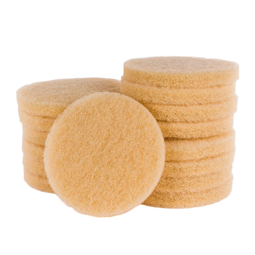 Cimex CR48CM 8 inch Beige Carpet Scrubbing Pads - Case of 15 Thumbnail