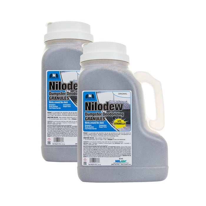 Nilodor® #8-ND Nilodew Deodorizing Granules for Garbages and Dumpsters (8 lb Containers) - Case of 2