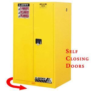Justrite® Sure-Grip® 2 Shelf Self Closing Flammable Storage Cabinet (#894520) - 45 Gallon