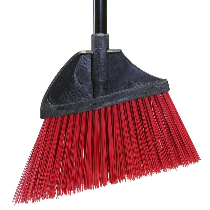 MaxiPlus® 14" Red Unflagged Professional Angle Brooms w/ Metal Handles (Case of 4) - #91284