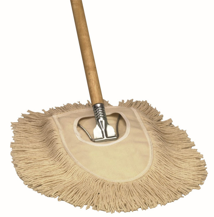 MaxiDust Cotton Loop-End Wedge Dust Mops on a Frame & Handle