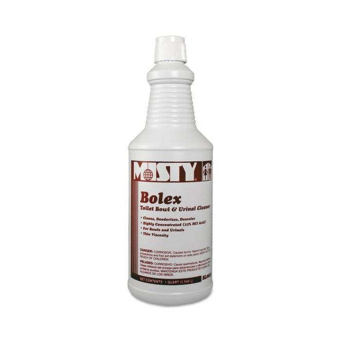 Misty® Bolex 23% Hydrochloric Acid Toilet Bowl & Urinal Cleaner (32 oz Bottles) - Case of 12
