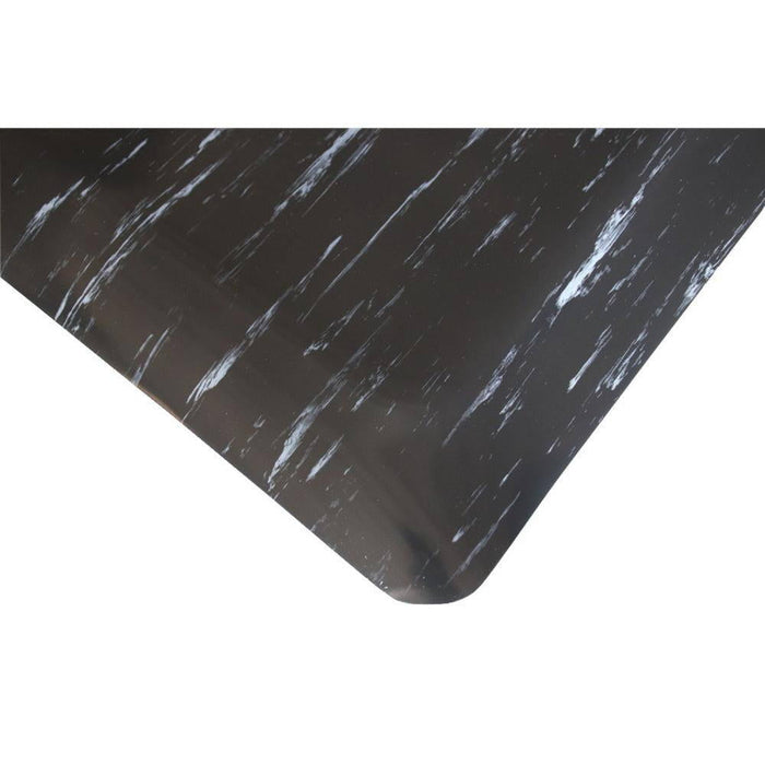 Apache Mills® 24 x 36 Black & White K-Marble Foot™ Anti-Fatigue Mat (1/2  Thick) —