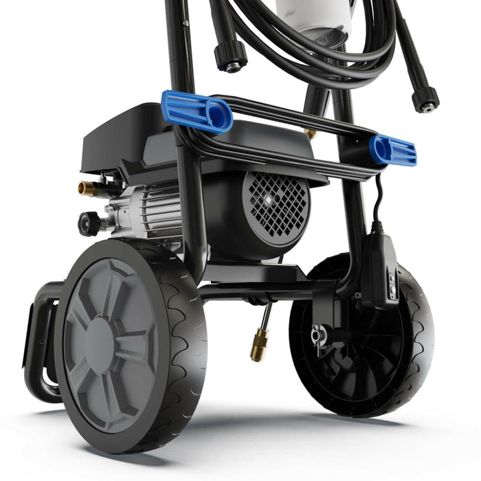 AR Blue Clean BM3000 Pressure Washer - Rear View of Cart with Exhaust