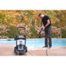 Cleaning a pool withe the AR Blue Clean Blue Maxx 2300 Pressure Washer