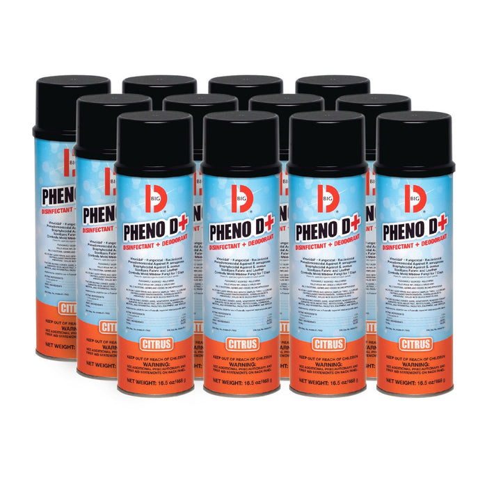Big D® #337 Pheno D+ Disinfectant & Deodorant (16.5 oz Aerosol Cans) - 12 Case