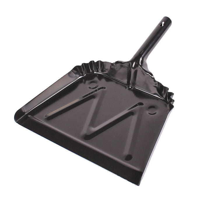 Boardwalk® Black Heavy Duty 12" Metal Dust Pan —