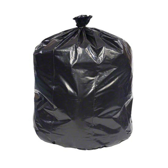 38" x 58" Black 60 Gallon Low-Density Trash Can Liner