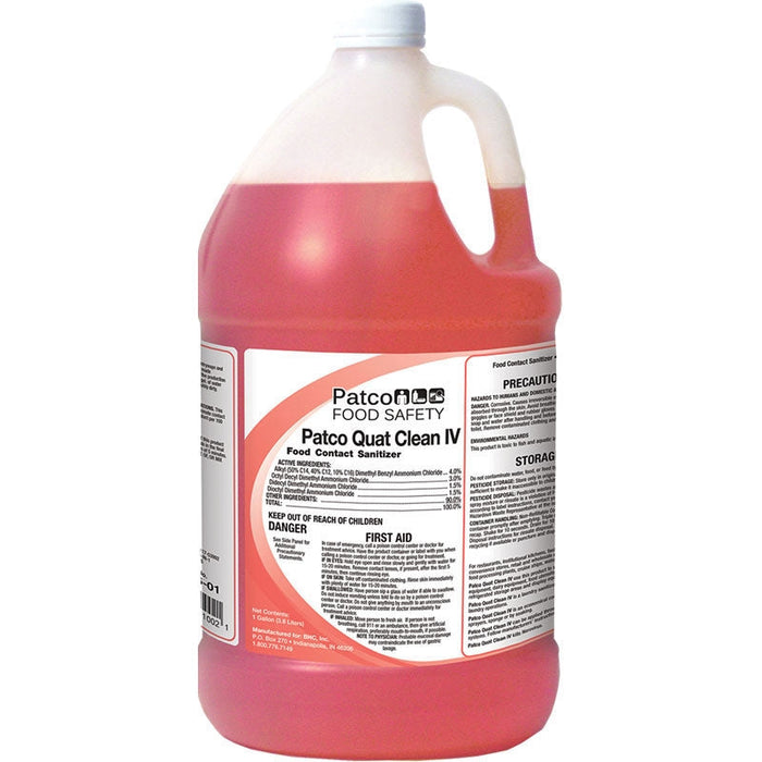 Brulin® Patco Quat Clean IV Food Contact Sanitizer (1 Gallon Bottles) - Case of 4