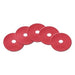 12" Red Floor Wax Buffing Pads - Case of 5