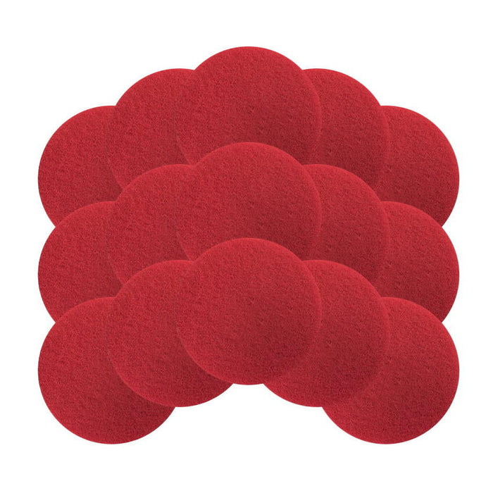 6.5" Red Baseboard & Floor Buffing Pads - Case of 15