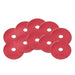 6.5 inch Red Baseboard & Floor Buffing Pads - Case of 10