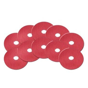Case of 8 inch Red Baseboard Buffing Pads