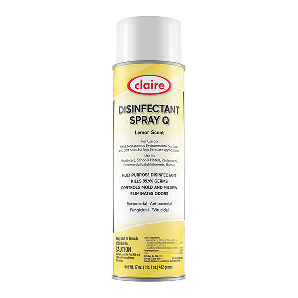 Claire® Disinfectant Spray Q (Lemon Scent) - 20oz can