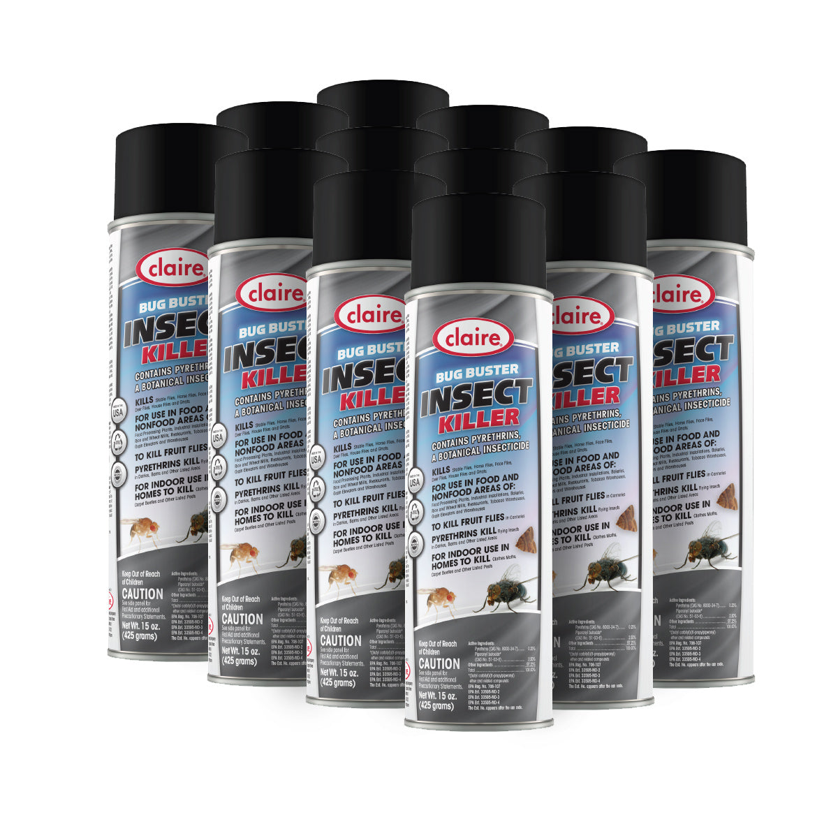Claire® #CL271 ‘Bug Buster’ Insect Killer Spray (15 oz. Aerosol Cans ...
