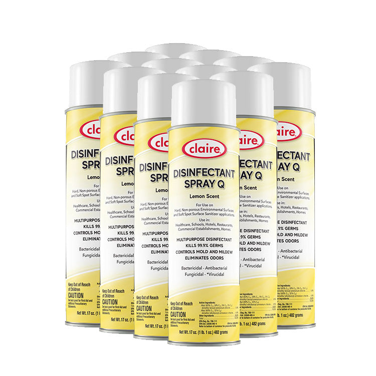 Claire® Lemon Scent Multi-Purpose Disinfectant Spray Q (17 oz Aerosol ...