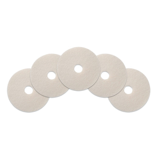 21 inch White Propane Floor Polishing Pads - 5 Pack Thumbnail
