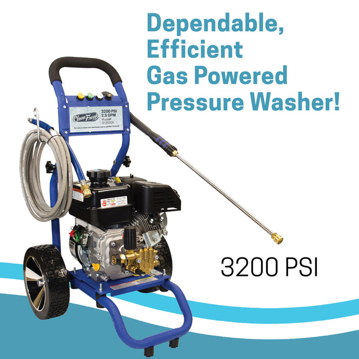 CleanFreak® #CF2532K - Dependable, Efficient, Gas Powered Pressure Washer