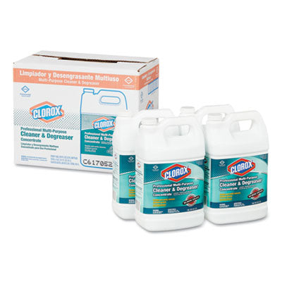 Clorox® Professional #30861 Concentrated Multi-Purpose Cleaner & Degreaser (1 Gallon Bottles) - Case of 4