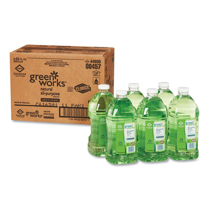 Clorox® Green Works® #00457 Original Scent All-Purpose Cleaner (64 oz. Bottles) - Case of 6