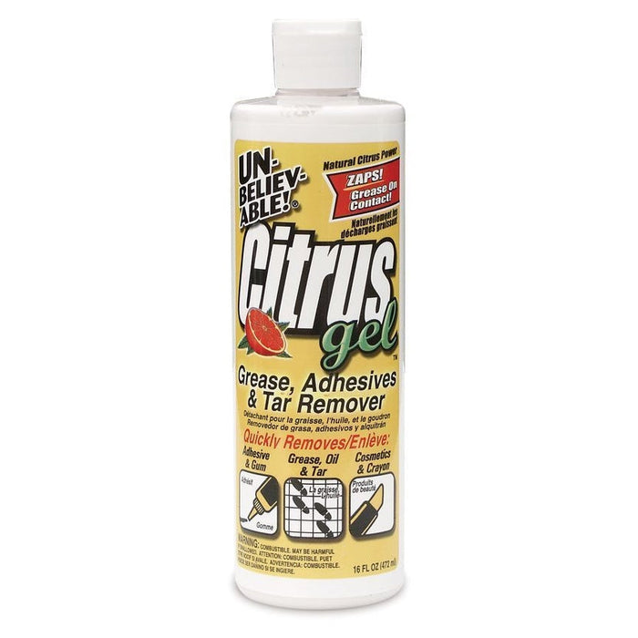 Unbelievable!® #UCG-16 Citrus Gel Grease Adhesive & Tar Remover (16 oz Bottles) - Case of 12