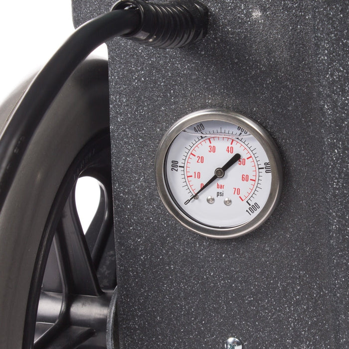 Close Up of the Pump Pressure Gauge
