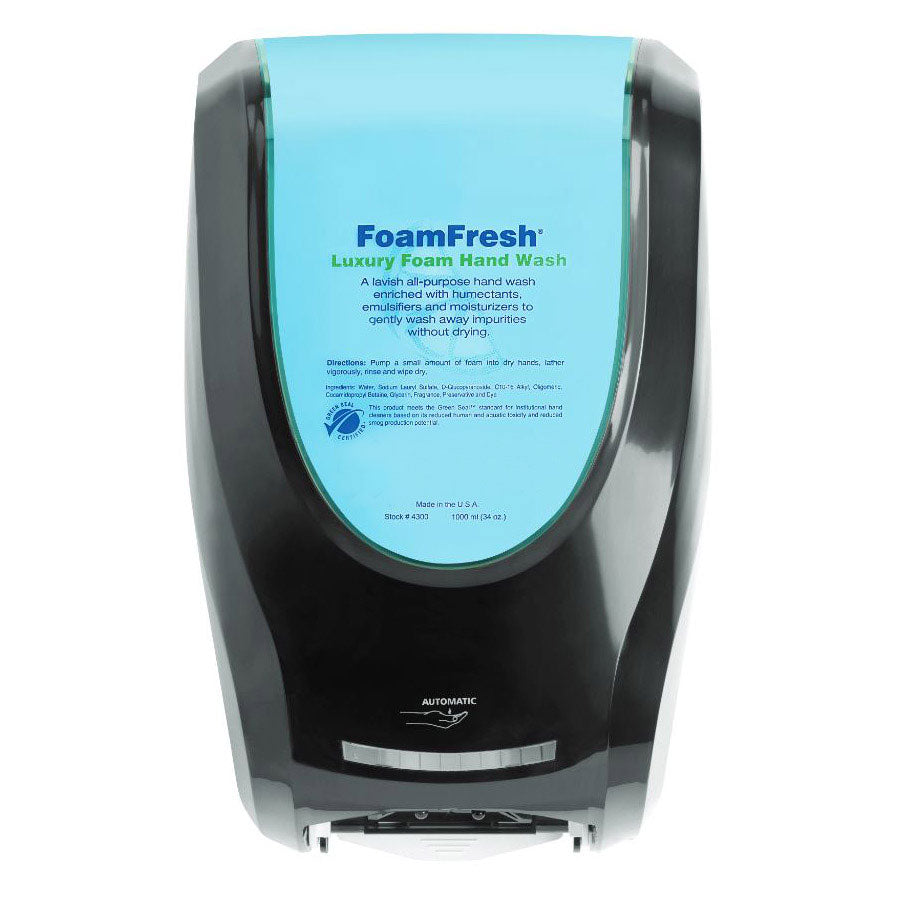 Nyco® Black Duo Hands Free Hand Sanitizer & Soap Dispenser (1 Liter ...