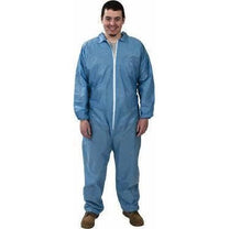 Safety Zone® Blue Polypropylene Disposable Coveralls (M - 5XL Sizes Available) - Case of 25