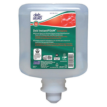 Deb® InstantFOAM™ Complete Hand Sanitizer #IFC1L (80% Alcohol | 1 Liter Bottles) - Case of 6