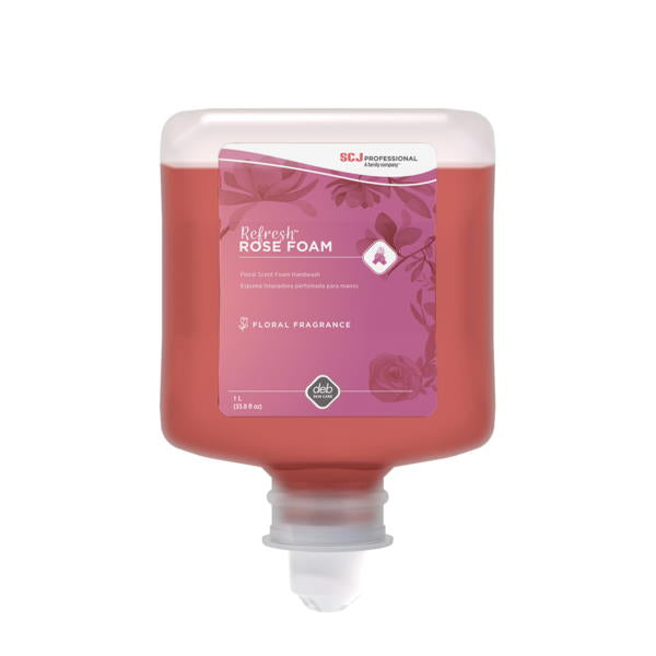 Deb® Refresh™ Rose Foam Hand Soap (1 Liter Cartridges) - Case of 6