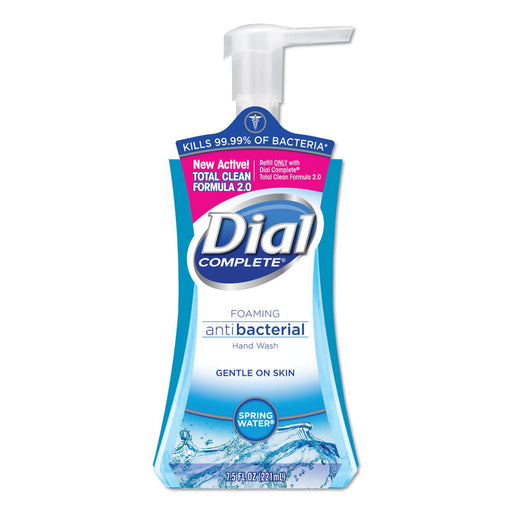 Dial® Complete Spring Water Foaming Antimicrobial Hand Wash (7.5 oz Pump Bottles) - Case of 8