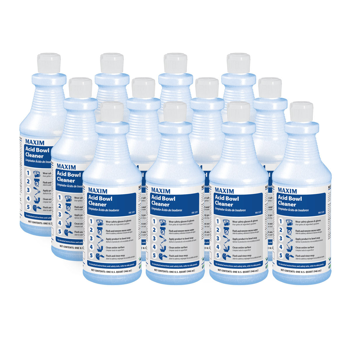 Maxim® Acid Bowl Cleaner #32000-12 (32 oz Bottles) - Case of 12