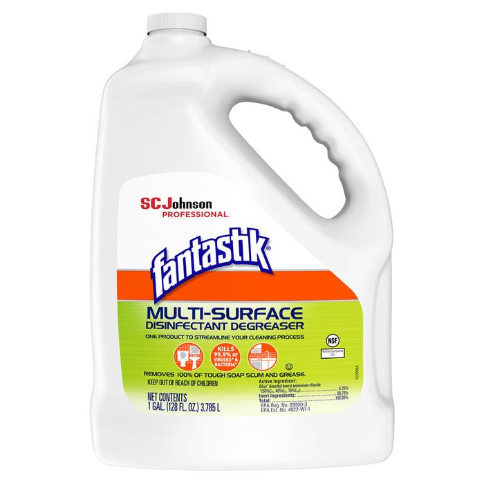 Fantastik® Pleasant Scent Multi-Purpose Disinfectant Degreaser (1 Gallon Bottles) - Case of 4