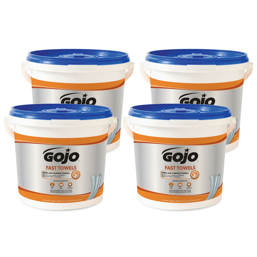 Gojo® #6298 Fast Towels Mechanics Hand Cleaner Wipes (7.75" x 11" | 130 Wipe Buckets) - Case of 4 Thumbnail