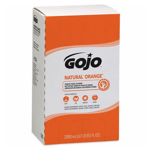 GOJO® #7255 Natural Orange Pumice Hand Cleaner (2000 ml Bag-in-Box Refills) - Case of 4 Thumbnail