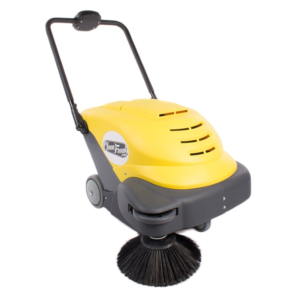 Industrial Push Sweepers: Walk Behind Sweeping Machines — CleanFreak.com