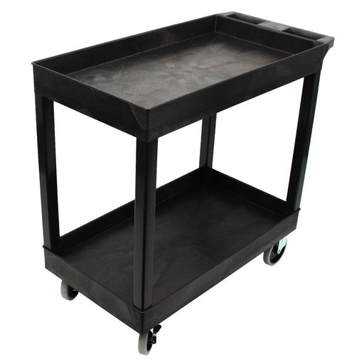 Impact® Black Heavy Duty 2-Shelf Utility Cart