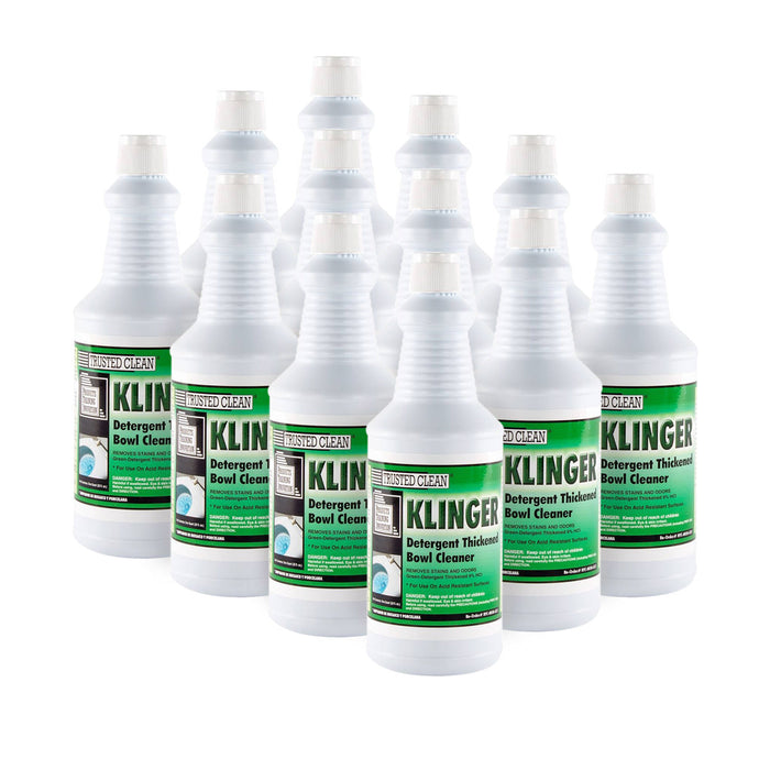 Trusted Clean Klinger Thickened Urinal & Toilet Bowl Cleaner - 12 Quarts per Case