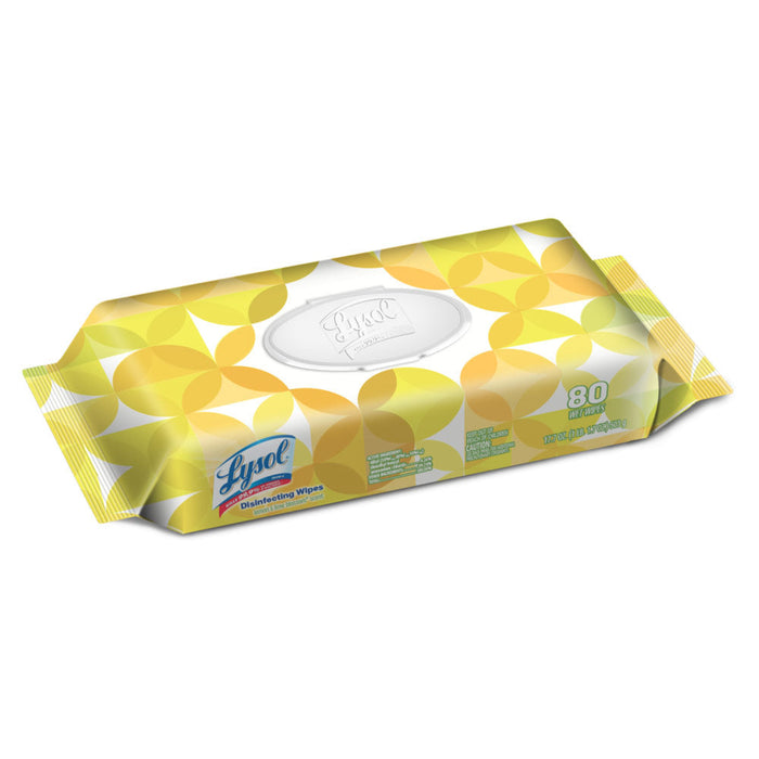 Lysol® Lemon & Lime Blossom Scent Disinfecting Wipes (6.75" x 8.5" | 80 Wipe Flat Packs)