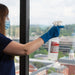 Maxim® Facility+ One-Step Disinfectant Cleaner & Deodorant RTU Spray Bottles in Use