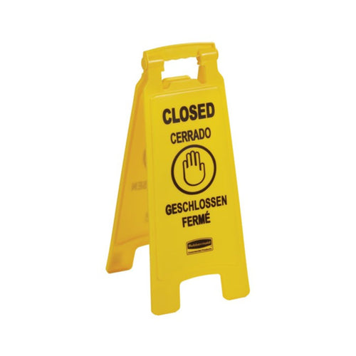 Rubbermaid® 4-Language Yellow Closed Floor Sign Thumbnail