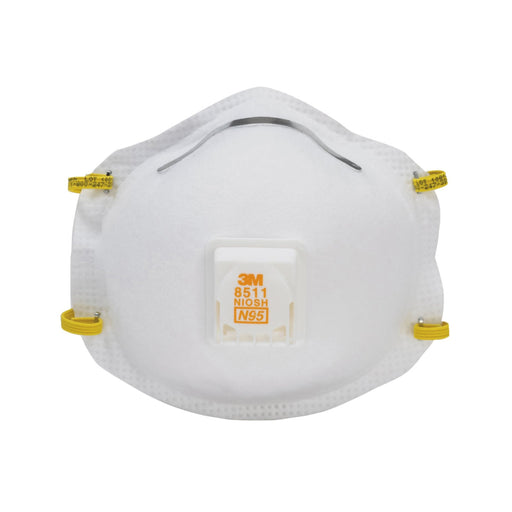 3M™ #8511 NIOSH Approved N95 Particulate Respirator w/ Cool Flow Exhalation Valve - Box of 10 Thumbnail