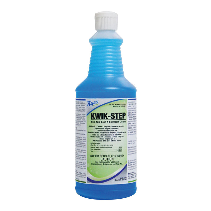Nyco® Kwik-Step Non-Acid Bowl & Bathroom Cleaner - 32 oz. Flip Top Bottles