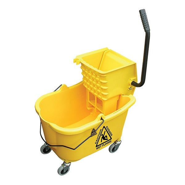 Color Coded Facility Cleaning Package w/ Mop Buckets & Microfiber